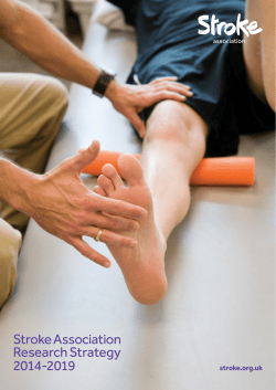 Stroke Association Research Strategy 2014-2019