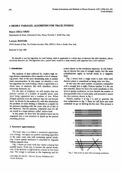 A HIGHLY PARALLEL ALGORITHM FOR TRACK FINDING Mauro