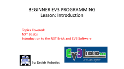 BEGINNER EV3 PROGRAMMING Lesson: Introduction