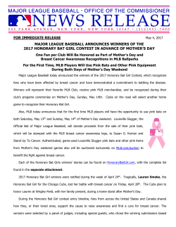 MLB Bat Girl Contest Press Release