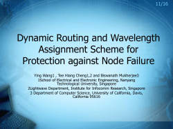 Dynamic Routing and Wavelength Assignment Scheme