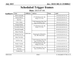 Scheduled Trigger frames