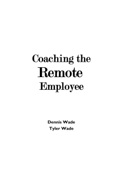 Coaching the Remote Employee