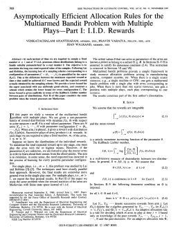 Asymptotically Efficient Allocation Rules for the Multiarmed Bandit