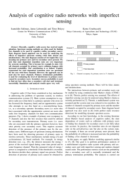Analysis of cognitive radio networks with imperfect sensing