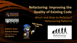 Code Refactoring