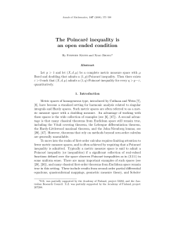 The Poincar&eacute; inequality is an open ended condition