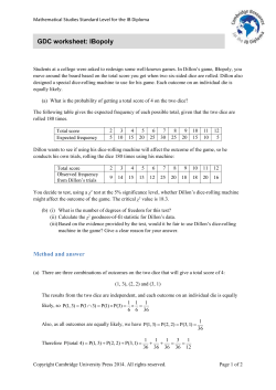 GDC worksheet: IBopoly - Cambridge Resources for the IB Diploma