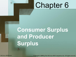 Consumer Surplus and Producer Surplus