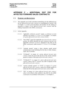 appendix c &ndash; additional exit fee for affected forward sales contracts