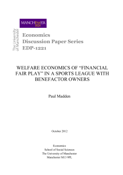 Economics Discussion Paper Series EDP