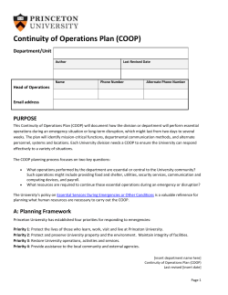 Microsoft Word - template.doc - Princeton Emergency Management