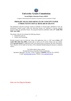 Document of - University Grants Commission