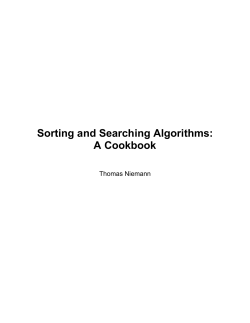 Sorting and Searching Algorithms:
