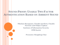Sound-Proof: Usable Two-Factor Authentication Based on Ambient