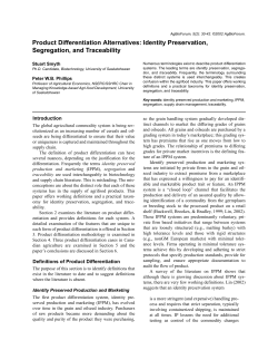 Product Differentiation Alternatives