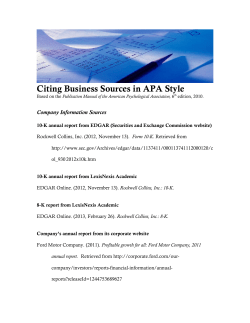 Citing Business Sources in APA Style