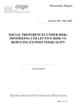 Social preferences under risk: Minimizing collective risk vs. reducing
