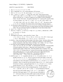 AMATYC Contest (Fall 2008) Solutions