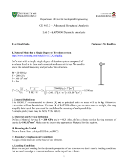 SAP2000 Dynamic Analysis