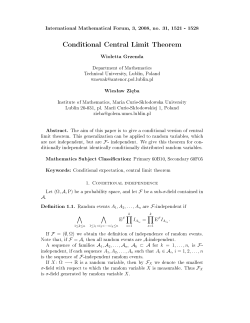 Conditional Central Limit Theorem