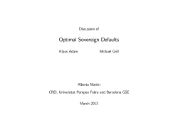Optimal Sovereign Defaults