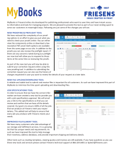 MyBooks is Friesens`online site developed for publishing