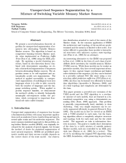 Unsupervised Sequence Segmentation by a Mixture of Switching