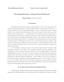 Deontology, Rationality, and Agent