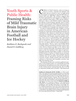 Framing Risks of Mild Traumatic Brain Injury in American Football and