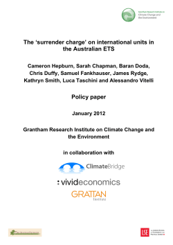 Hepburn et al policy paper January 2012