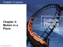 Chapter 3: Motion in a Plane