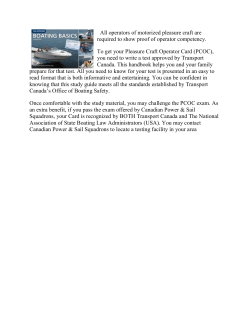 All operators of motorized pleasure craft are required to show proof