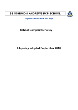Complaints Policy (School Model)