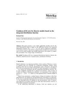 Goodness-of-fit tests for discrete models based on the integrated