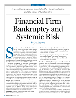 Financial Firm Bankruptcy and Systemic Risk