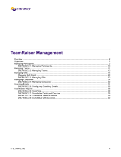 TeamRaiser Management - Luminate Customer Center
