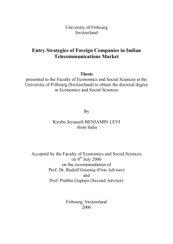 Entry Strategies of Foreign Companies in Indian
