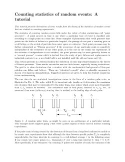 Counting statistics of random events: A tutorial