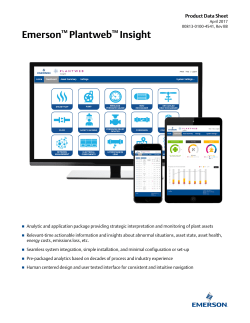 Emerson&trade; Plantweb&trade; Insight
