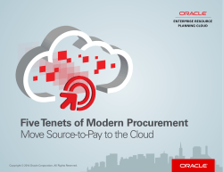 Five Tenets of Modern Procurement Move Source-to