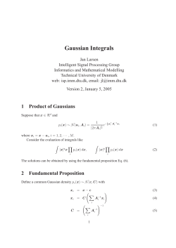 Gaussian Integrals
