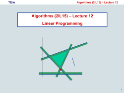 (2IL15) &ndash; Lecture 12