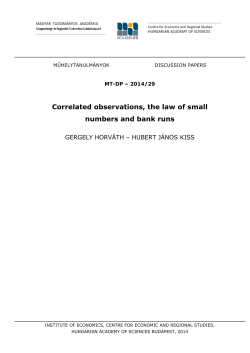 Correlated observations, the law of small numbers and bank runs