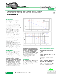 App Note: Characterizing ceramic extrusion properties