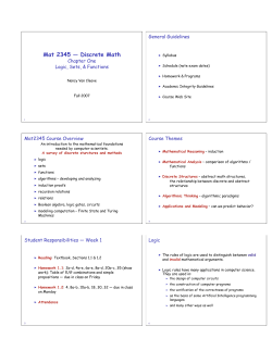 Mat 2345 &mdash; Discrete Math