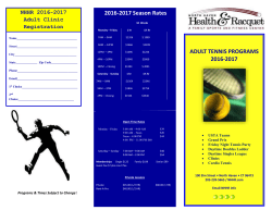 Our Adult Tennis Registration Form
