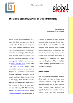 The Global Economy - Global Policy Journal