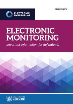 electronic monitoring - Department of Corrections
