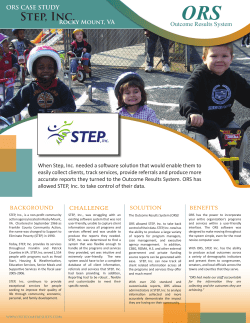 Step, Inc. - Outcome Results System ORS